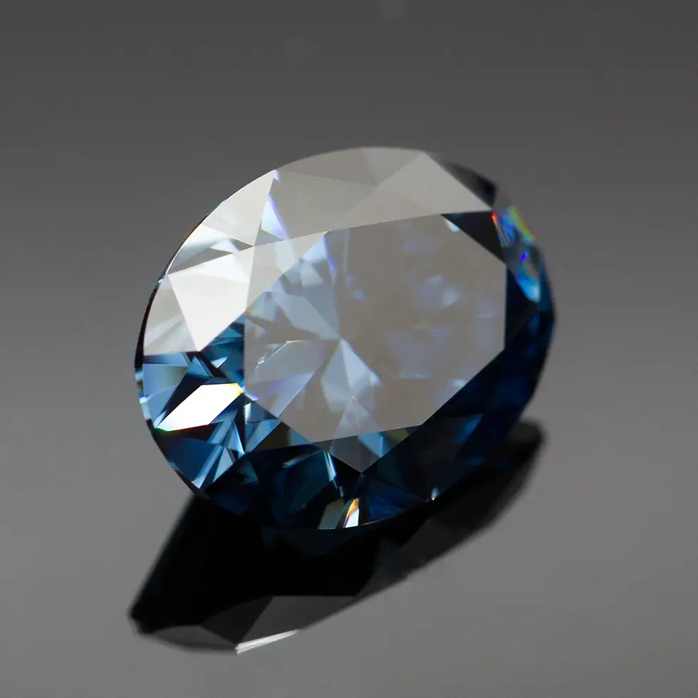 Miniatura: Never Fade Royal Blue Moissanite Stone with Certificate Oval Cut 1.0-6.0ct VVS1 