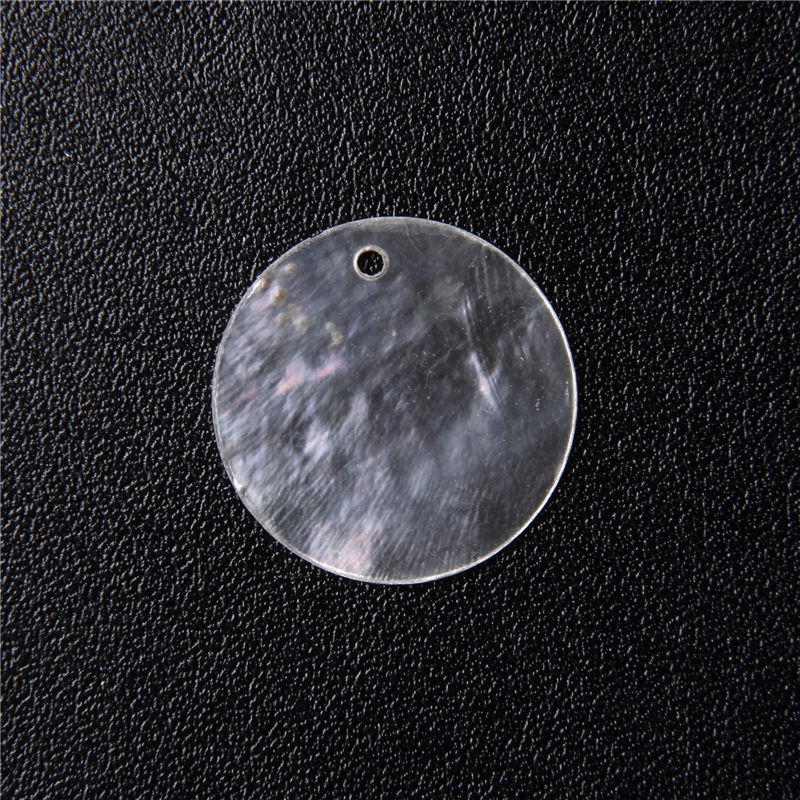 Miniature : 100% Pure Natural Mirror Freshwater Shell Flat Round Shell Beads Charms Jewelry 