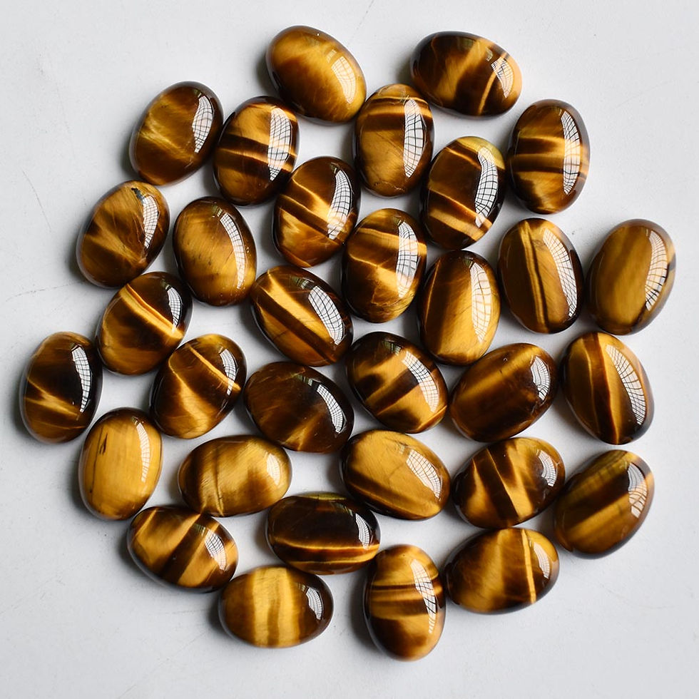 Miniaturbild: Wholesale natural tiger eye loose stone oval cabochon bead for jewelry making 
