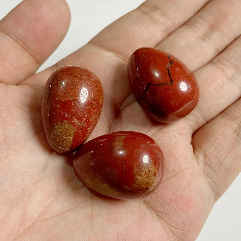 الصورة المصغرة: 20X30Mm Natural Egg Shape Stone Ornament Opal Quartzs Power Minerals Decoration 