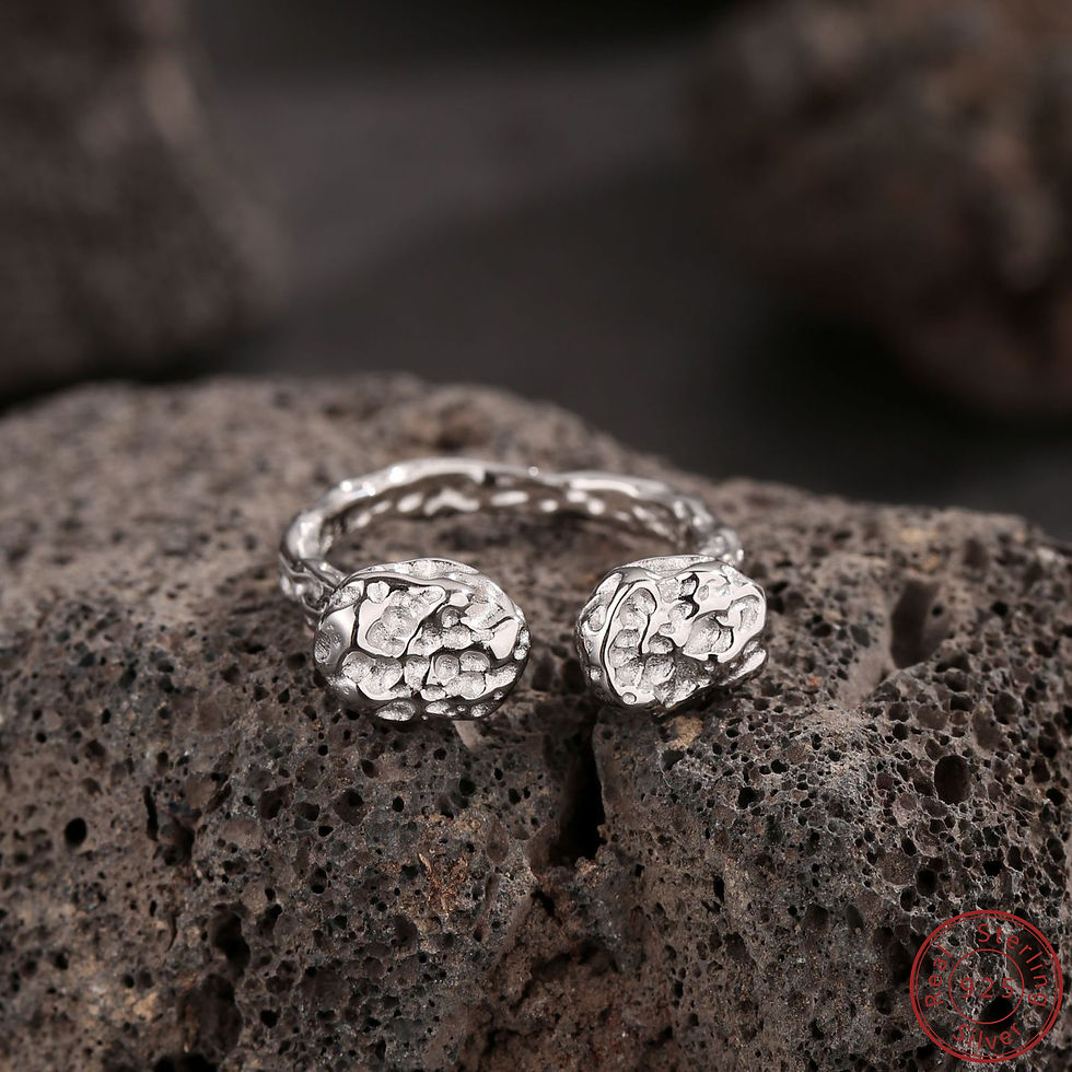 Miniaturbild: 2025 Hot selling 100% 925 sterling silver ring Fashionable opening ring female