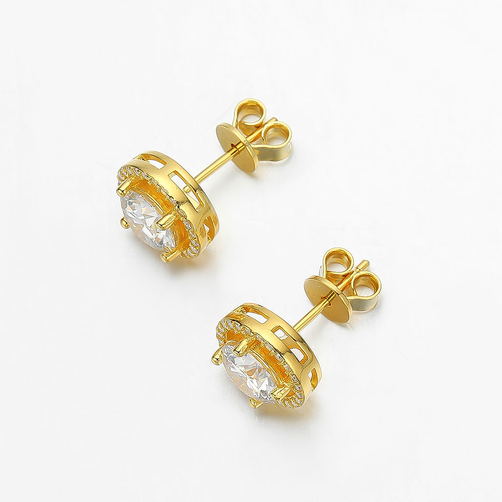 الصورة المصغرة: 2025 Trendy 1-4CT Full Moissanite Stud Earrings For Women Party Bridal Fine Jewe