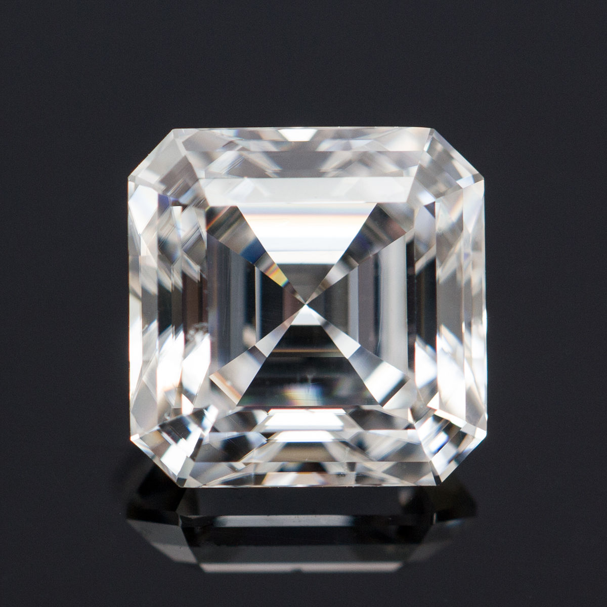 Real Moissanite Stone Lab Diamonds Asscher Cut D Color VVS1 Pass Diamond Tester 