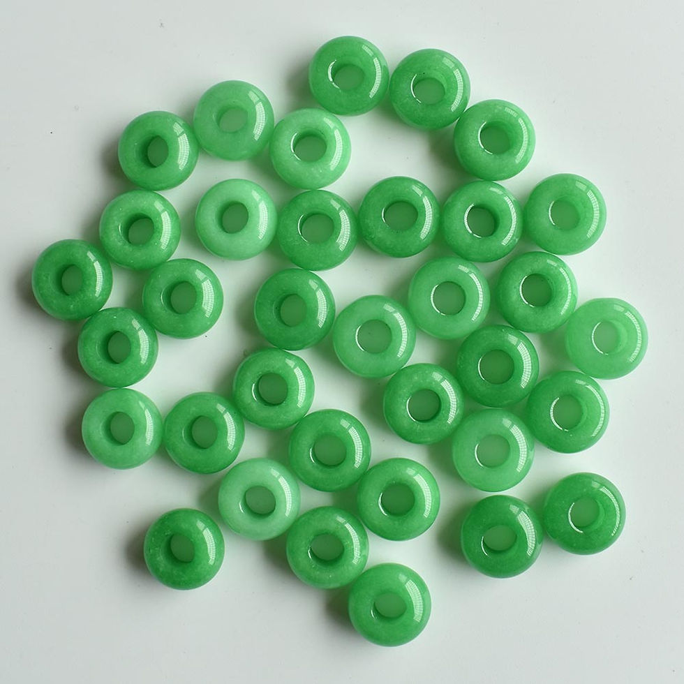 Miniaturbild: Natural stone mixed round shape big hole bead For bracelet 50pcs/lot wholesale 
