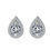 Thumbnail: 2ct Fancy Cut Moissanite Hoop Earrings for Women VVS1 Pear Diamond Drop Earrings