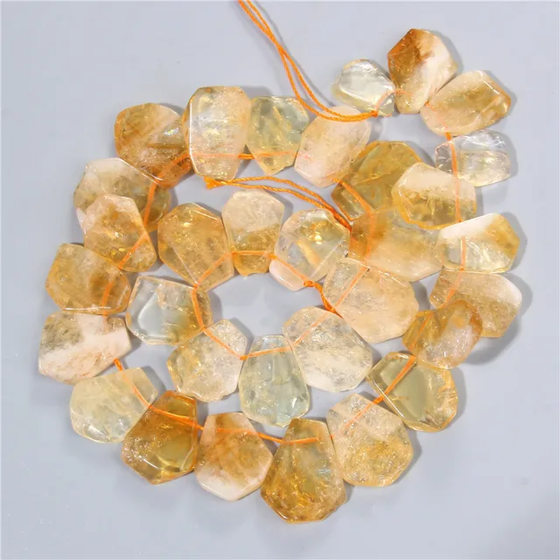 Thumbnail: 2 5 10 Pcs/Lot Natural Stone Bead Point Flat Stone Bead Irregular Pentagon Bead