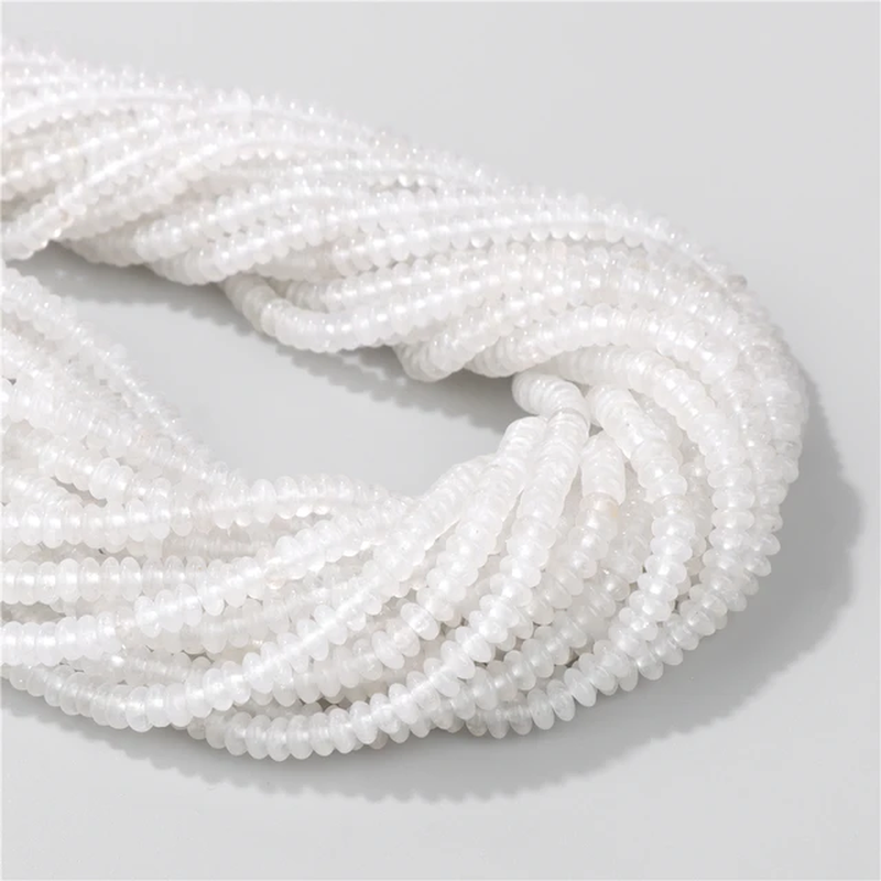 Miniaturbild: Natural Flat round Stone Beads Abacus Shape Jaspers Quartzs Gems Beads 2*4Mm