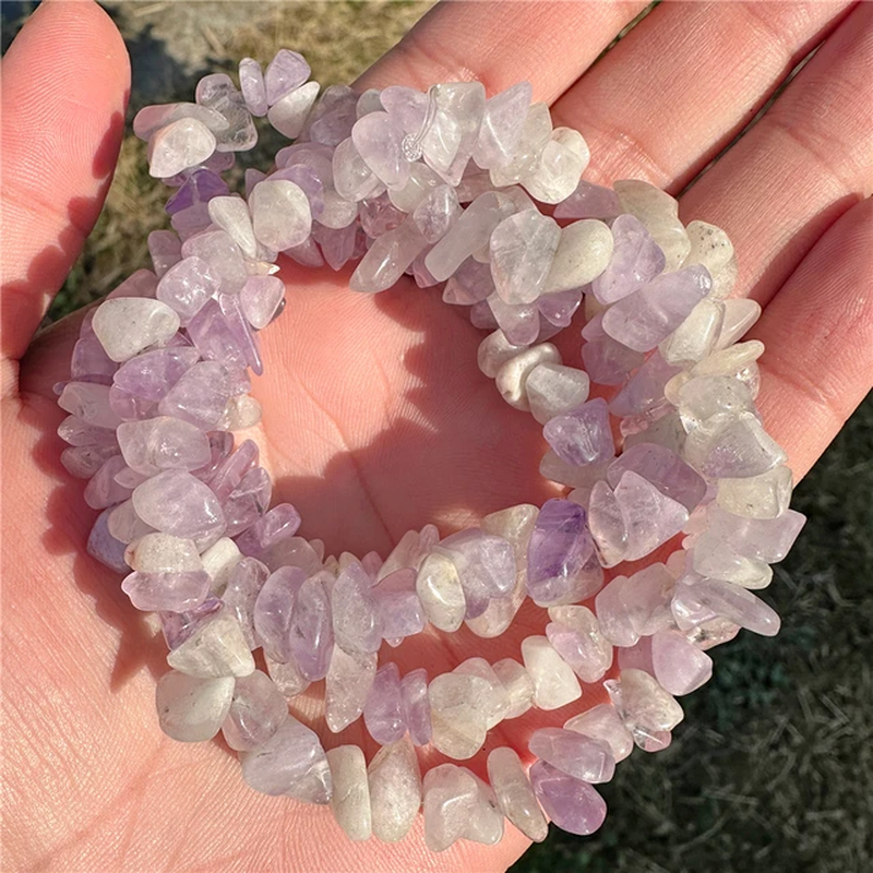 Thumbnail: 5-8Mm Natural Blue Moonstone Beads White Cat Eye Crystals Opal Stone Chips Bead 