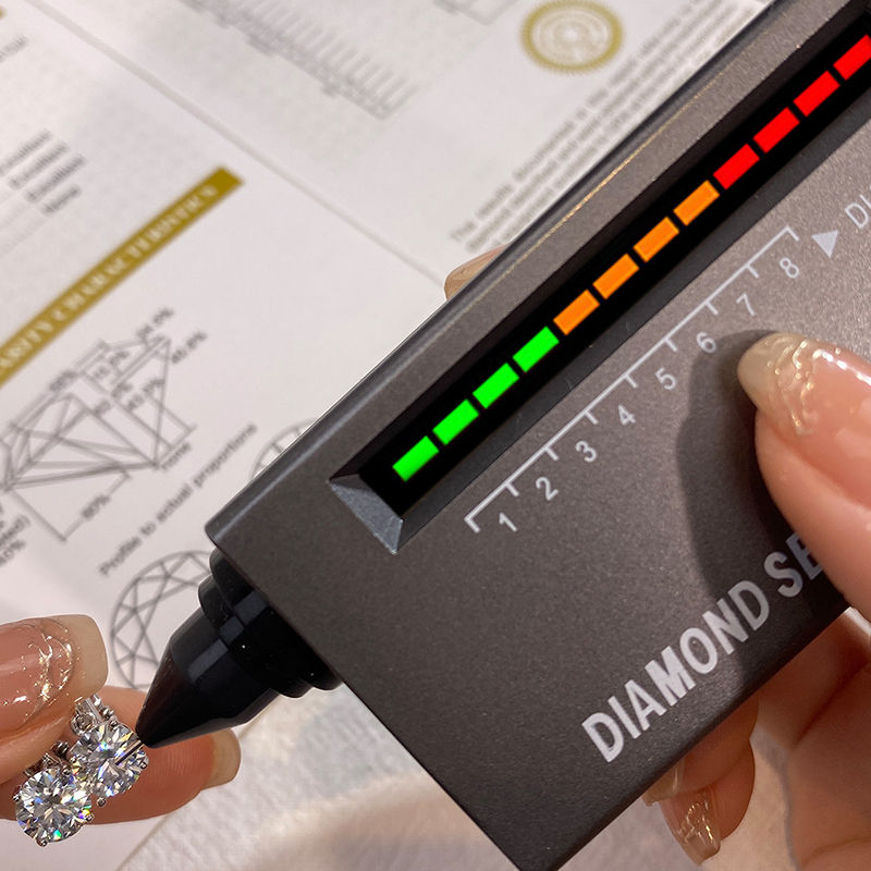 Miniaturbild: Luxury 1CT Moissanite Diamond Hoop Earrings for Women Real 925 Sterling Silver