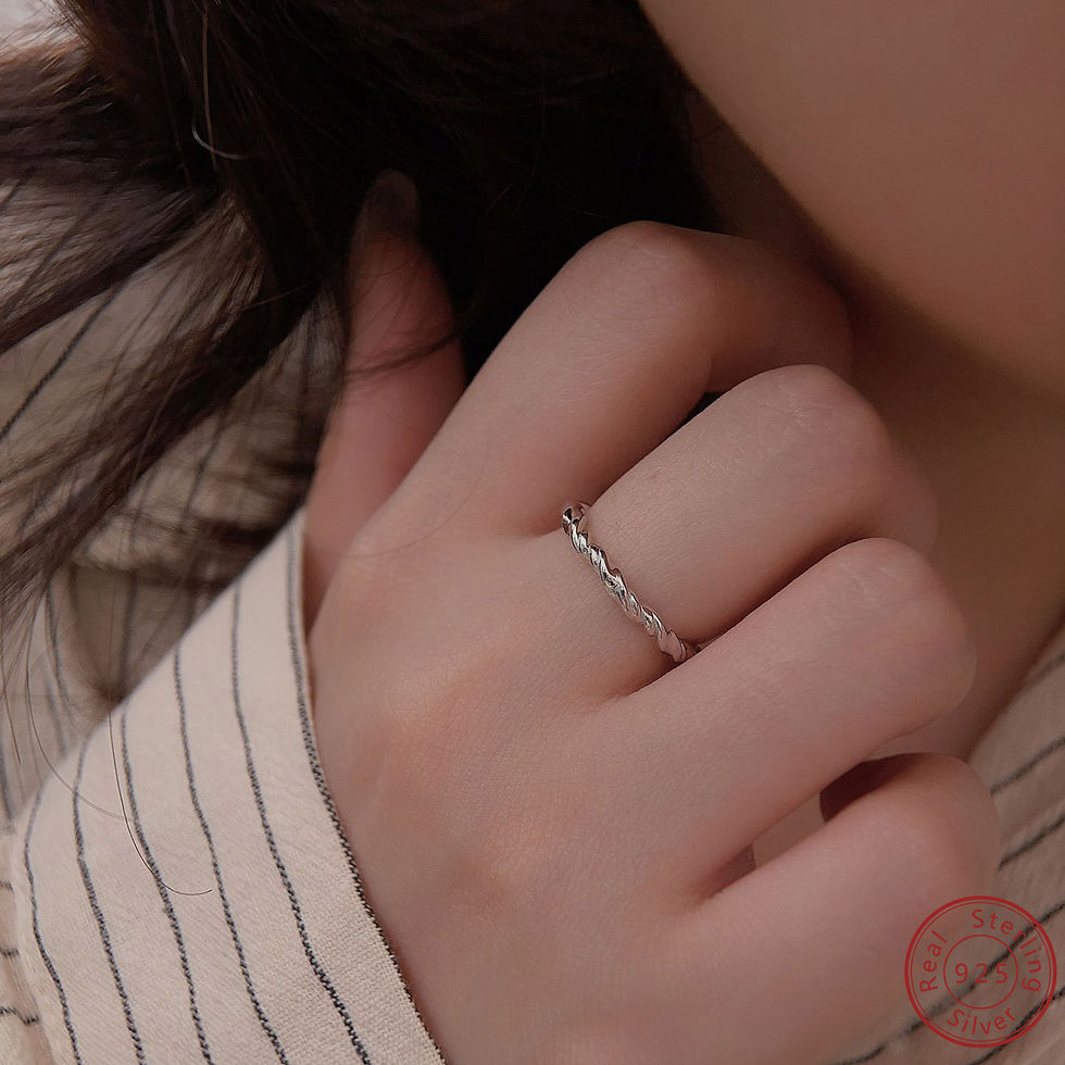Miniaturbild: 925 Sterling Silver Versatile Fashion Design Irregular Opening Ring