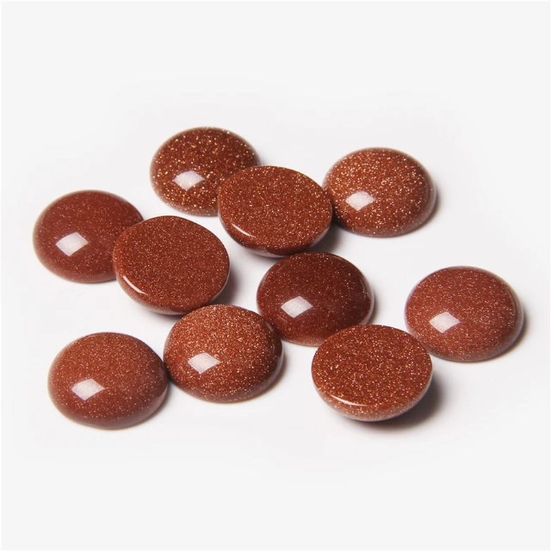 Miniatura: 4/6/8/10/12/14Mm Natural Gemstone Cabochon Round Semi-Precious Bead 10Pcs/Lot