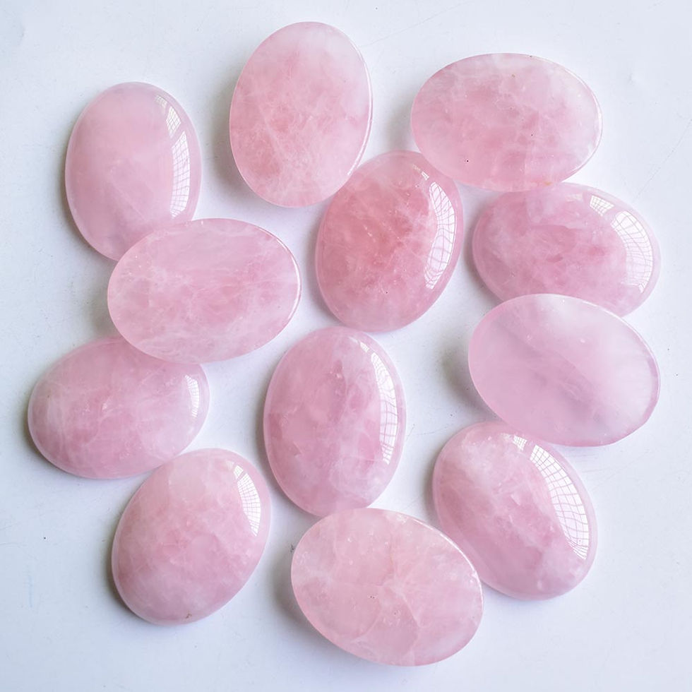 Miniaturbild: Wholesale natural rose quartz loose stone oval cabochon for jewelry making 
