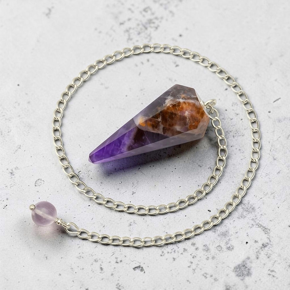 Miniaturbild: Natural Amethyst Pendulum | Faceted Crystal Dowsing Tool, Healing Stone 