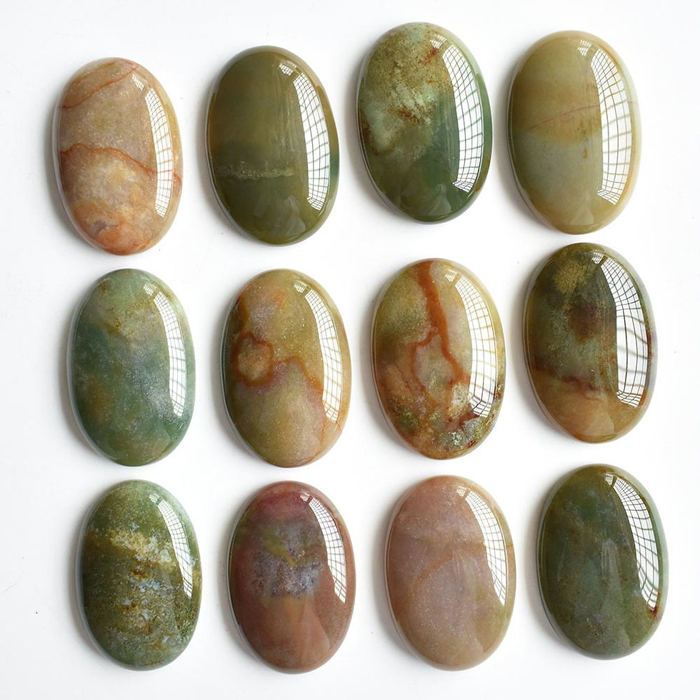 Miniaturbild: Wholesale 12pcs/lot natural india agate oval CAB CABOCHON for jewelry 20x30mm 