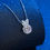 Thumbnail: 100% 925 Sterling Silver Pendant Necklace Sweet Rabbit Ears Necklace