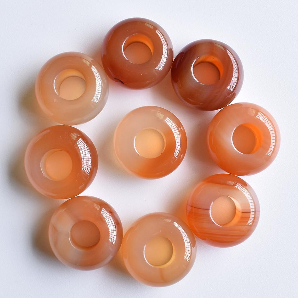 Miniaturbild: Natural stone mixed round shape big hole bead For bracelet 50pcs/lot wholesale 