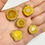 Miniature : Natural Stone Agat Druzy Pendant Irregular Color Healing Slice Charm 2Pcs/Lot