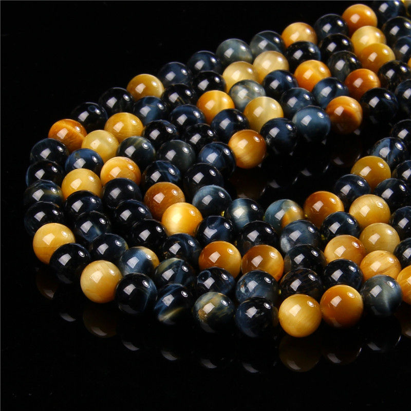Miniaturbild: Natural Multicolor Tiger Eye Round Beads 19cm Strand 6 8 10MM For Jewelry Making