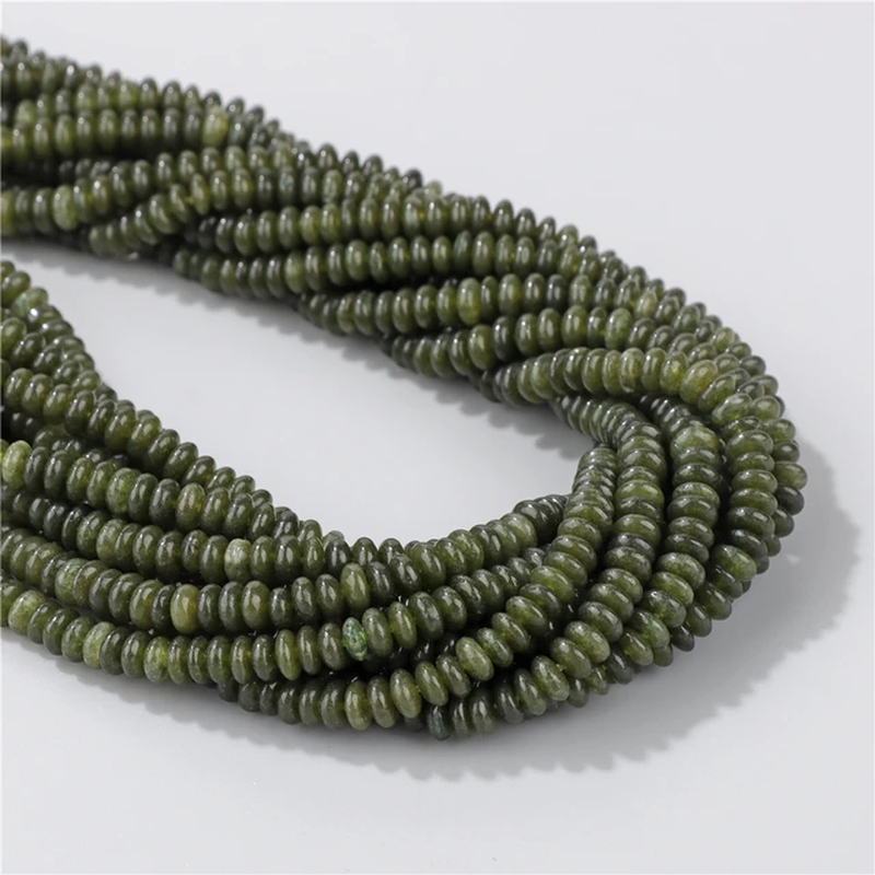 Miniaturbild: Natural Flat round Stone Beads Abacus Shape Jaspers Quartzs Gems Beads 2*4Mm