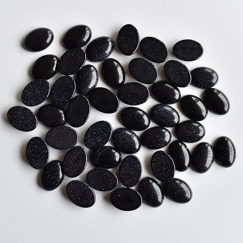 الصورة المصغرة: blue sandstone stone oval CABOCHON 13x18mm for jewelry making wholesale 50pcs