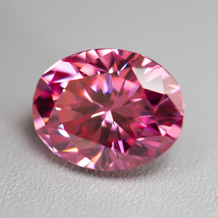 Miniaturbild: Pink Color Moissanite Stones Oval Cut 0.5-5.0ct VVS1 Moissanite Lab Diamonds