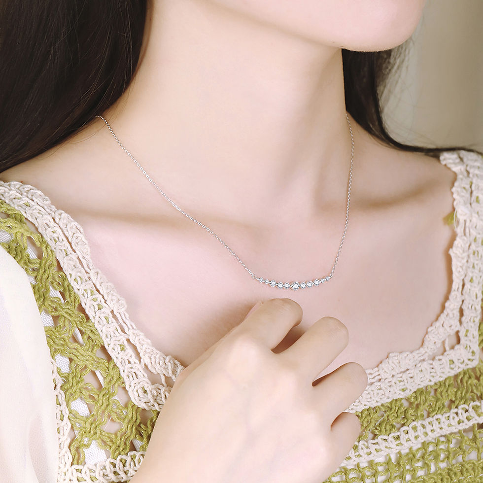 Miniatura: New In S925 Sterling Silver Real 1.1cttw Moissanite Pendant Necklace for Women A