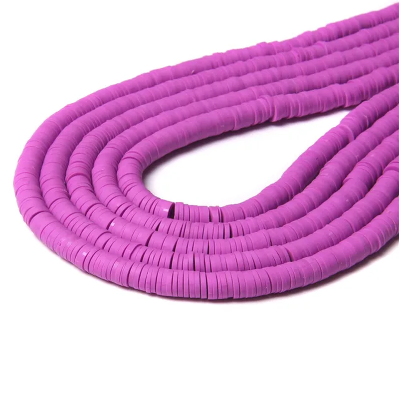 Miniaturbild: 6MM Flat Round Polymer Clay Bead Chip Beads Rubber Loose Beads for Boho Handmade