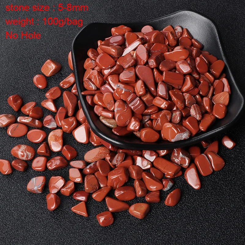 الصورة المصغرة: Natural Red Jasper Stone Bead Round Faceted Irregular Shape Loose Bead Bracelet 