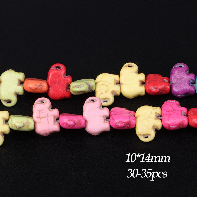 الصورة المصغرة: Colorful Turquoises Stone Beads Wave Shape Loose Spacer Bead For  Beadwork 15"