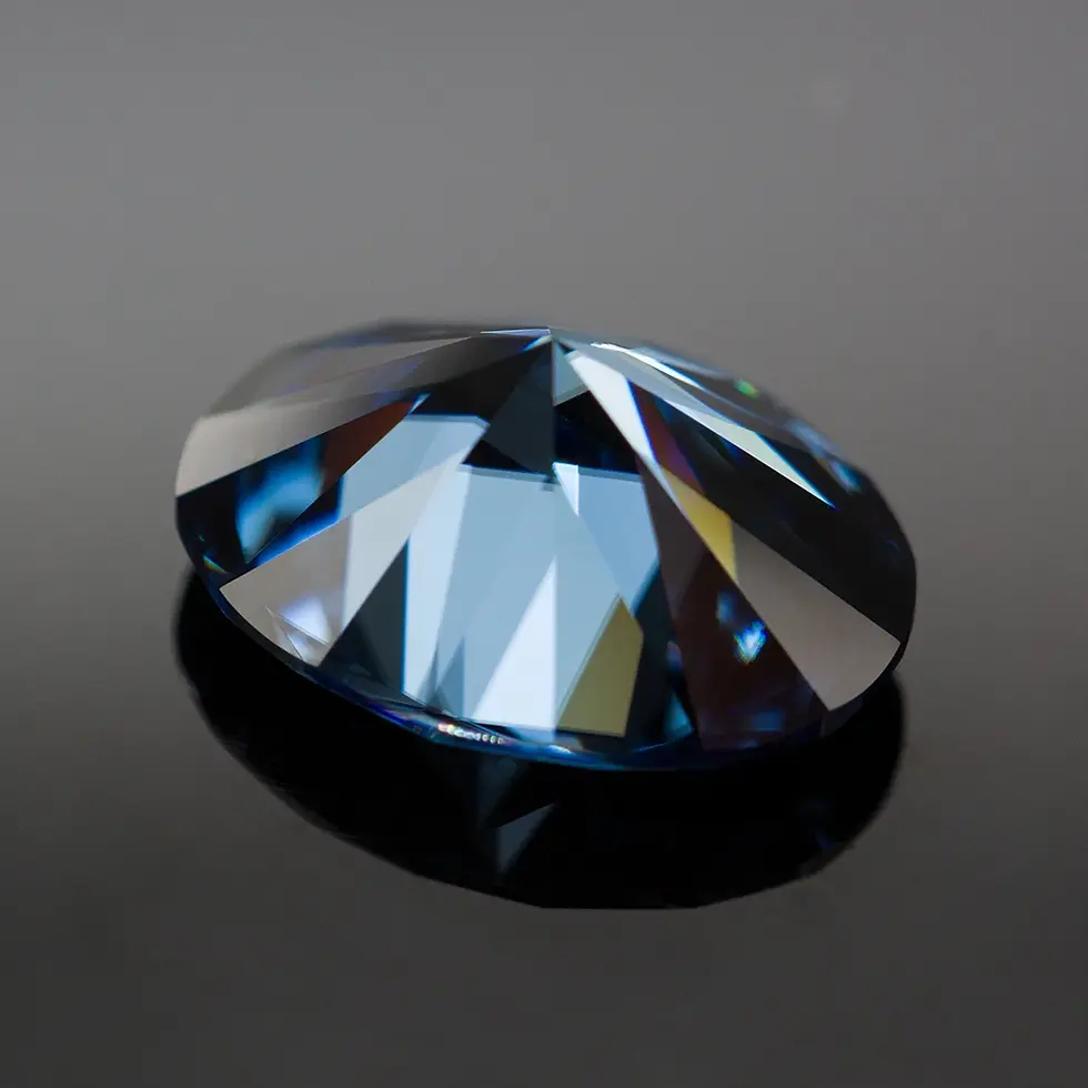 Miniatura: Never Fade Royal Blue Moissanite Stone with Certificate Oval Cut 1.0-6.0ct VVS1 