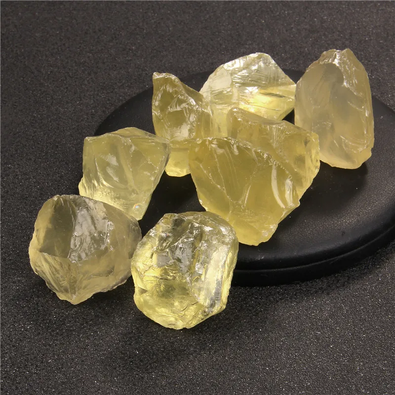 الصورة المصغرة: 20-30Mm Natural Lemon Quartz Minerals Specimen Irregular Shape Rough Rock Stone 