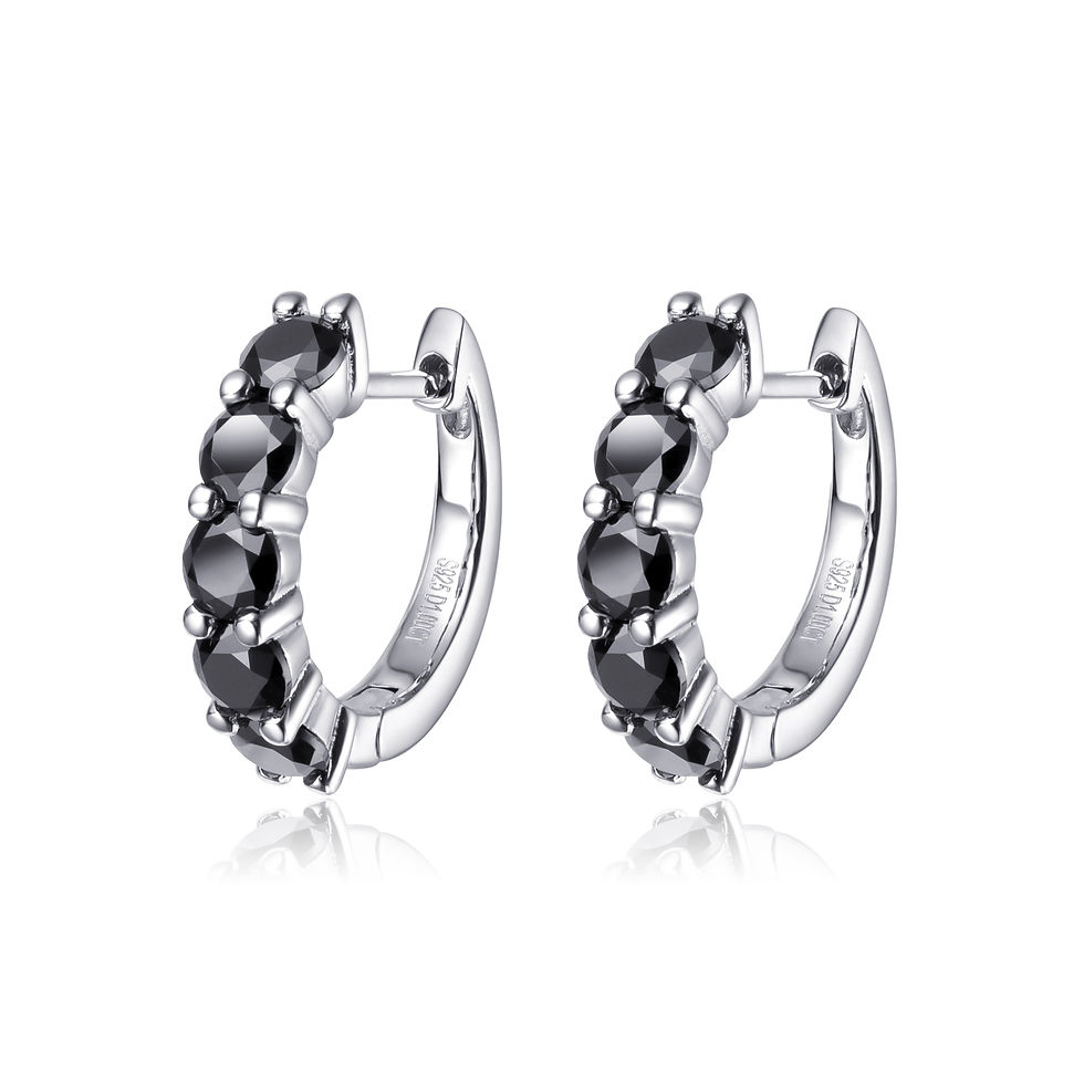 Miniaturbild: 100% Real 3.5mm 0.2ct Moissanite Hoop Earrings for Women S925 Sterling Silver Ea
