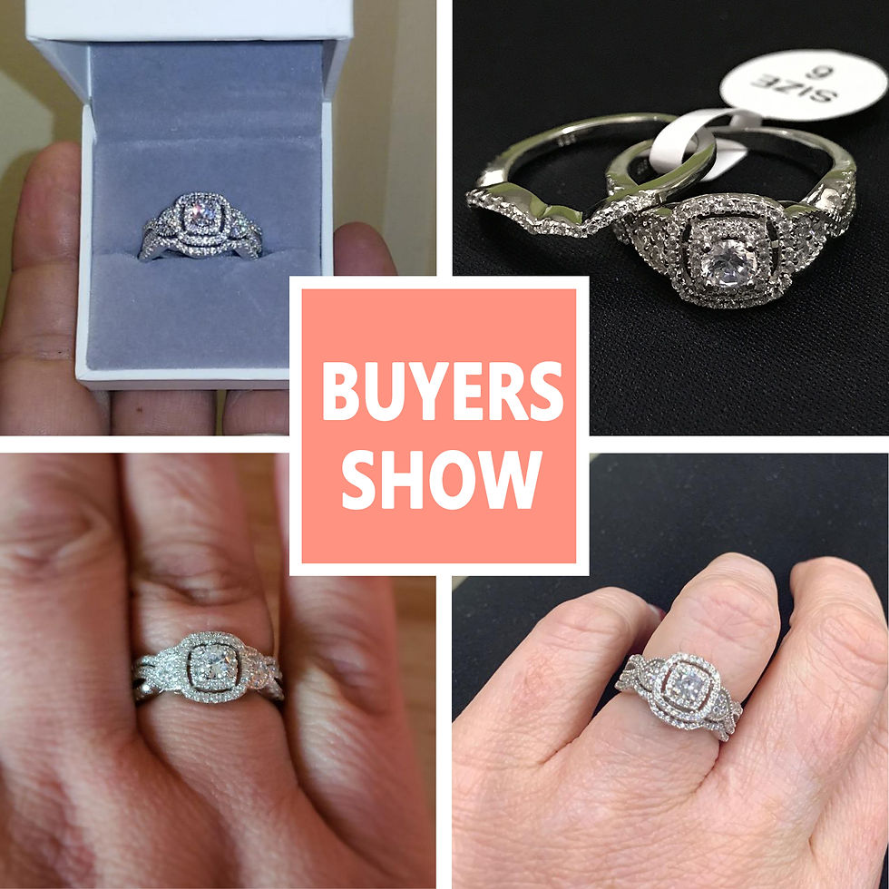 Miniatura: 2 Pcs 925 Sterling Silver Wedding Rings for Women Double Halo AAAAA Cubic Zircon
