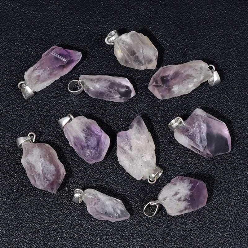 Miniatura: 5Pcs/Lot Natural Stone Pendant Irregular Rough Quartz Crystal Energy Charms 