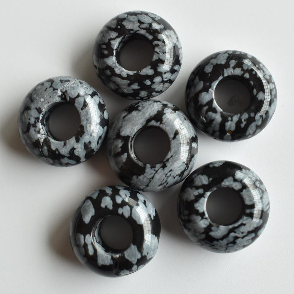 Miniaturbild: Natural stone mixed round shape big hole bead For bracelet 50pcs/lot wholesale 