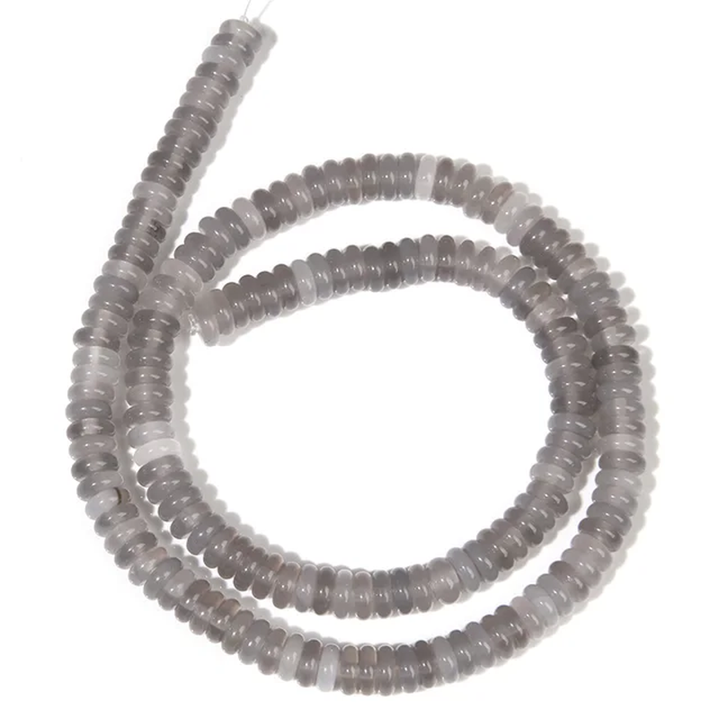 Miniaturbild: Natural Stone Bead Agate Jasper Flat Beads 2X6Mm Heishi Loose Bead For Bracelet 