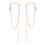 الصورة المصغرة: 925 sterling silver rose gold Long chain heart-shaped zircon earrings woman 