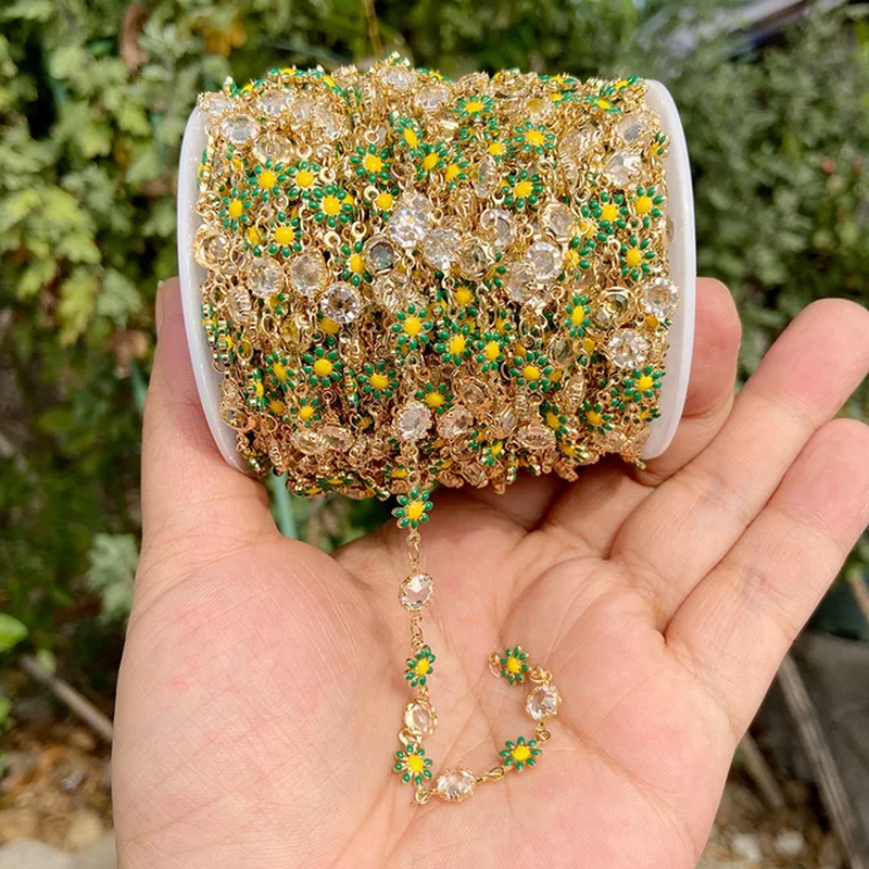 الصورة المصغرة: 0.5-1Meter Fashion Evil Eye Beads Chain Flower Butterfly Shape Pearl Bead Chain