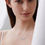 الصورة المصغرة: Smile Shape All Moissanite Pendant Necklace for Women 7-stone D Color Diamond
