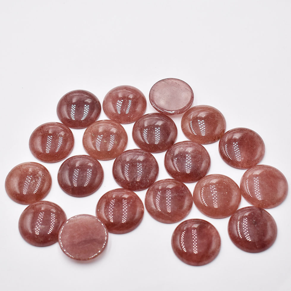 Miniaturbild: Wholesale 20pcs/lot Strawberry quartz  round cabochon beads 25mm for jewelry 