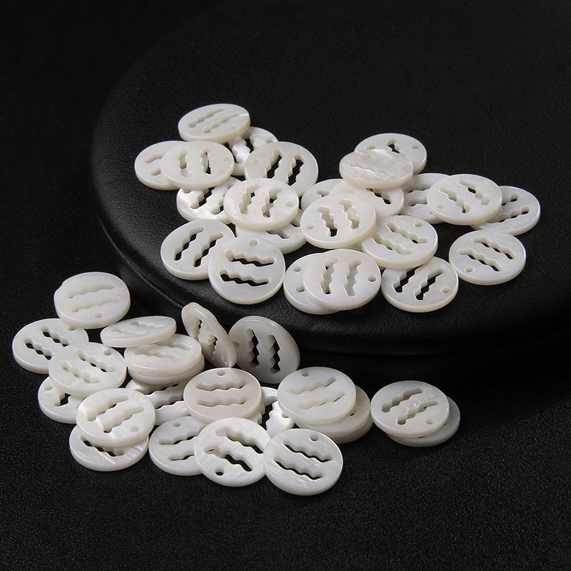 Miniatura: 12 Zodiac Sign Constellation Shell Charm 11 mm Round Mother Pearl Carved Bead 