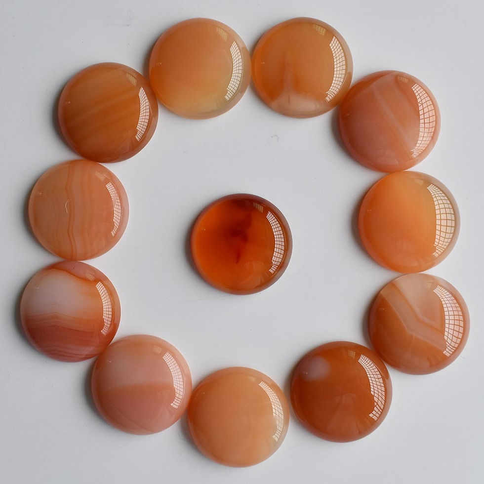 Miniaturbild: Wholesale 12pcs/lot 2020 natural stone mixed round cabochon beads 25mm for DIY 