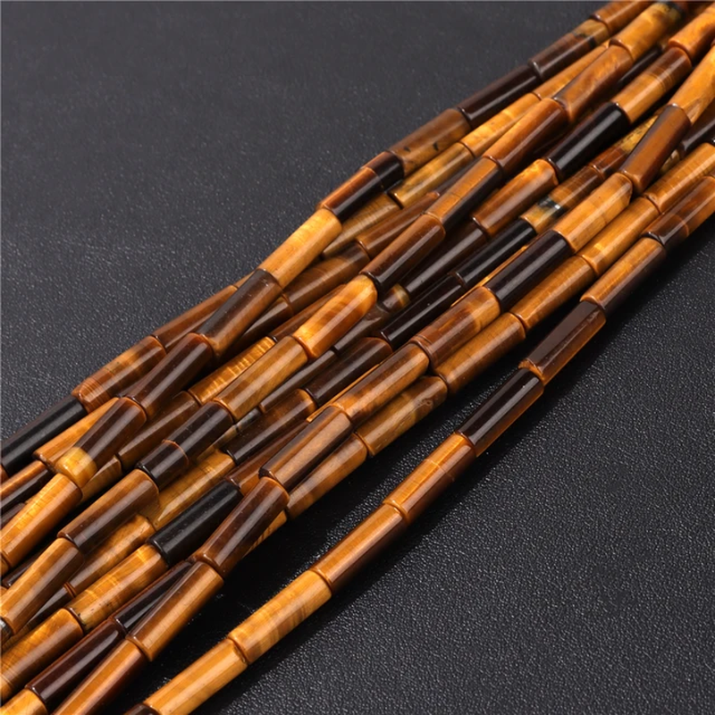 Miniaturbild: 4X13Mm Cylinder Shape Stone Bead Jaspers Spacer Loose Beads for Jewelry Making 