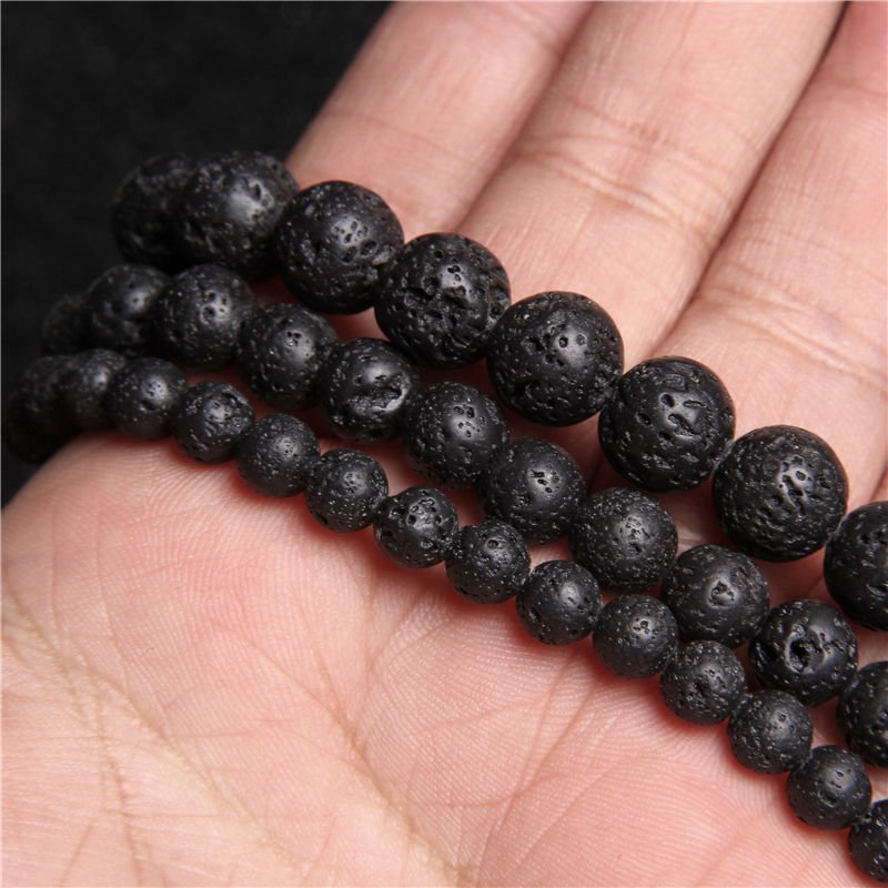 Miniaturbild: Feng Shui Obsidian Stone Beads Round Loose Beads 6 8 10MM For Jewelry Making 