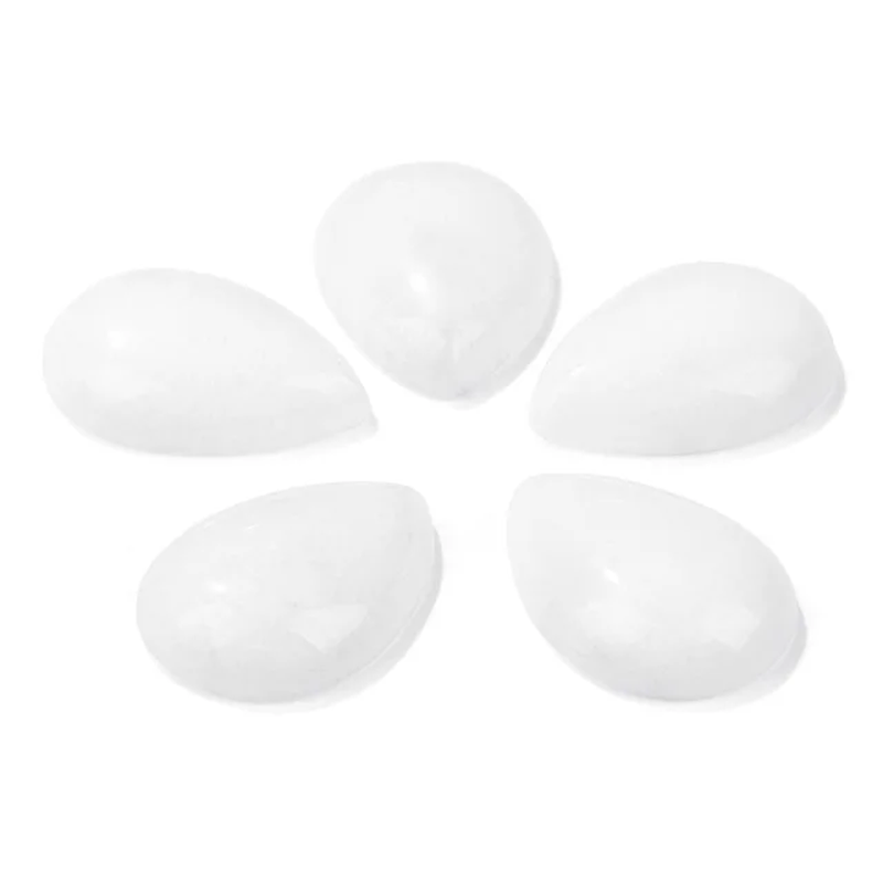 Miniaturbild: 10Pcs Natural Waterdrop Stone Cabochon Beads Semi-Flat Teardrop Cameo Beads 