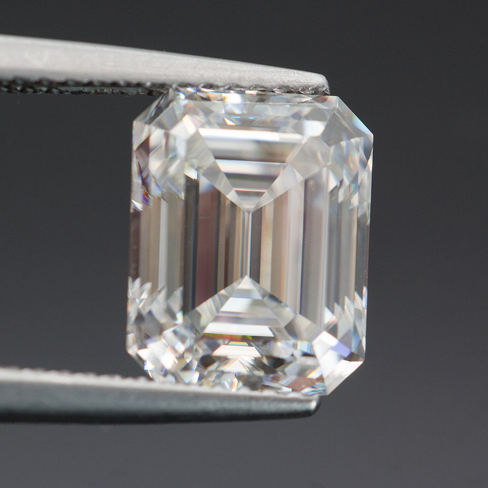 Miniaturbild: Real Moissanite Loose Stones Lab Diamonds Emerald Cut D Color VVS1 Pass Diamond 