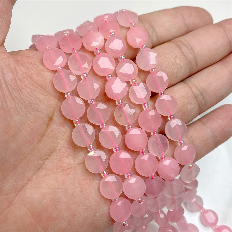 Miniaturbild: 10mm Natural Faceted Flat Round Stone Beads – Lapis Lazuli, Fluorite for DIY