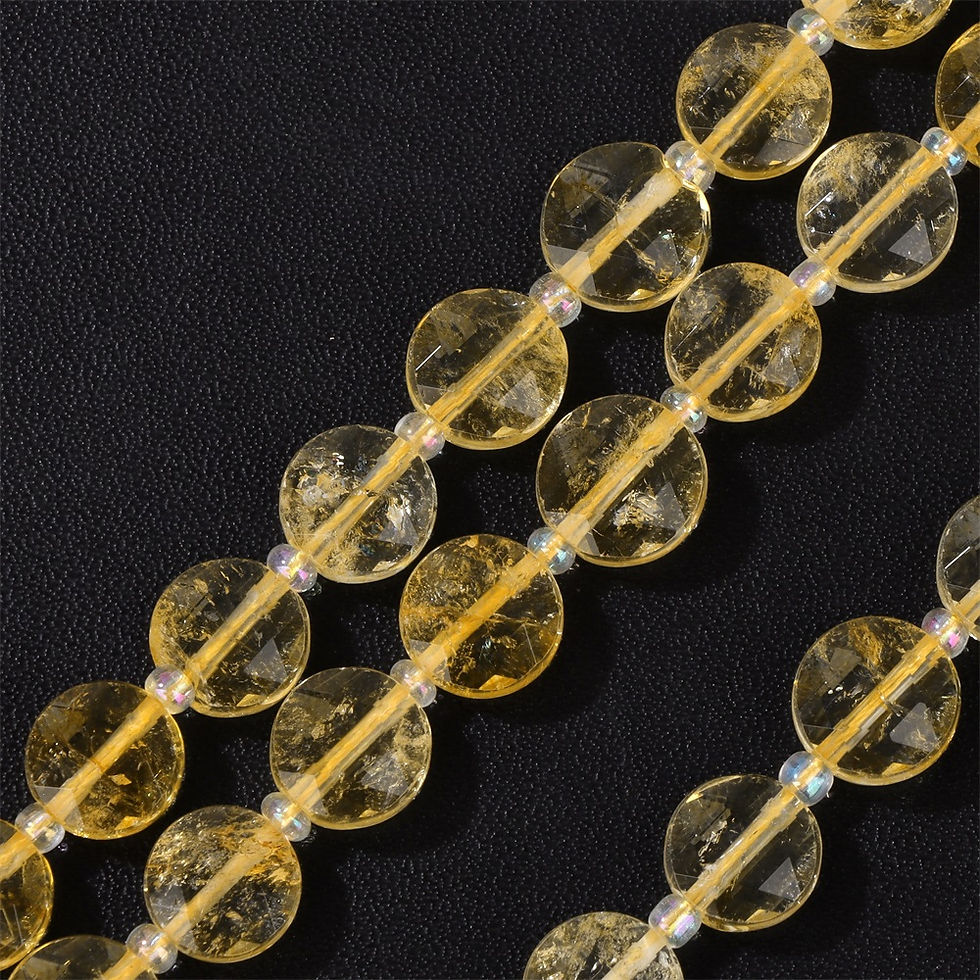 Miniaturbild: 10mm Natural Faceted Flat Round Stone Beads – Lapis Lazuli, Fluorite for DIY