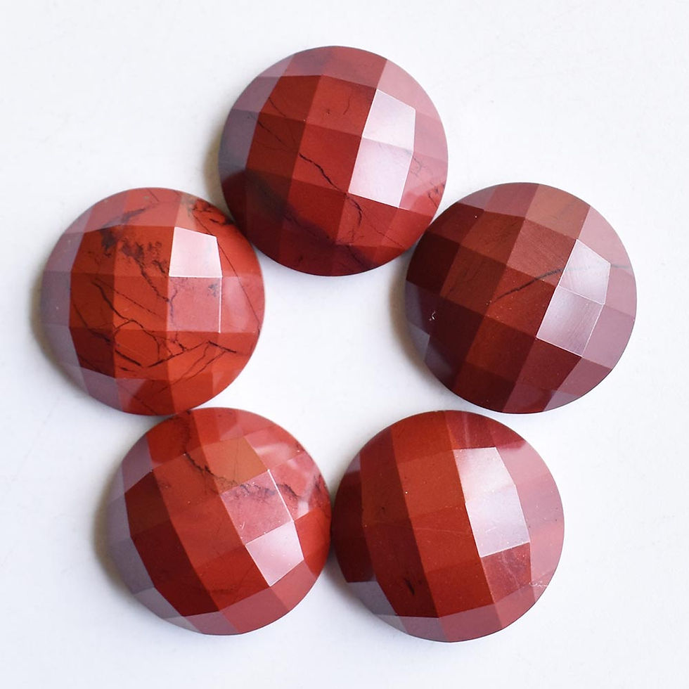 Miniaturbild: Natural stone mixed round cabochon faceted bead for jewelry 16mm Wholesale12pcs