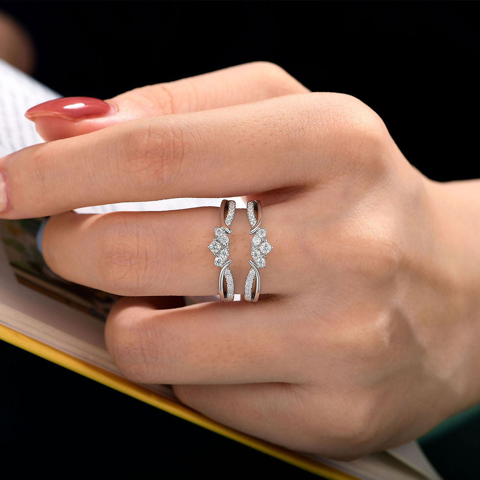 Thumbnail: 925 Sterling Silver Multi-color Guard Ring Enhancers for Women Crown Engagement 
